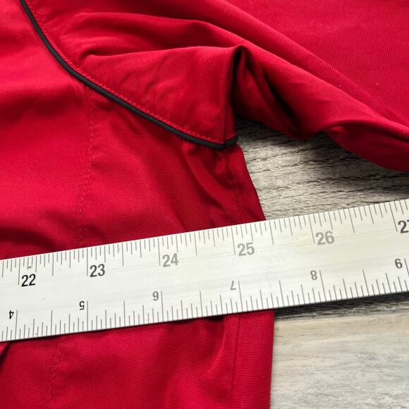 Footjoy Windbreaker Red Mens L Short Sleeve V-Neck  Sporty‎ Golf Jacket Light - Picture 4 of 8